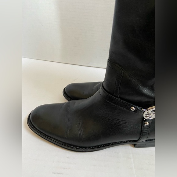 Coach Riding Boots Black Leather Knee High Tall Womens Size 7B Luxury Designer - Picture 5 of 16
